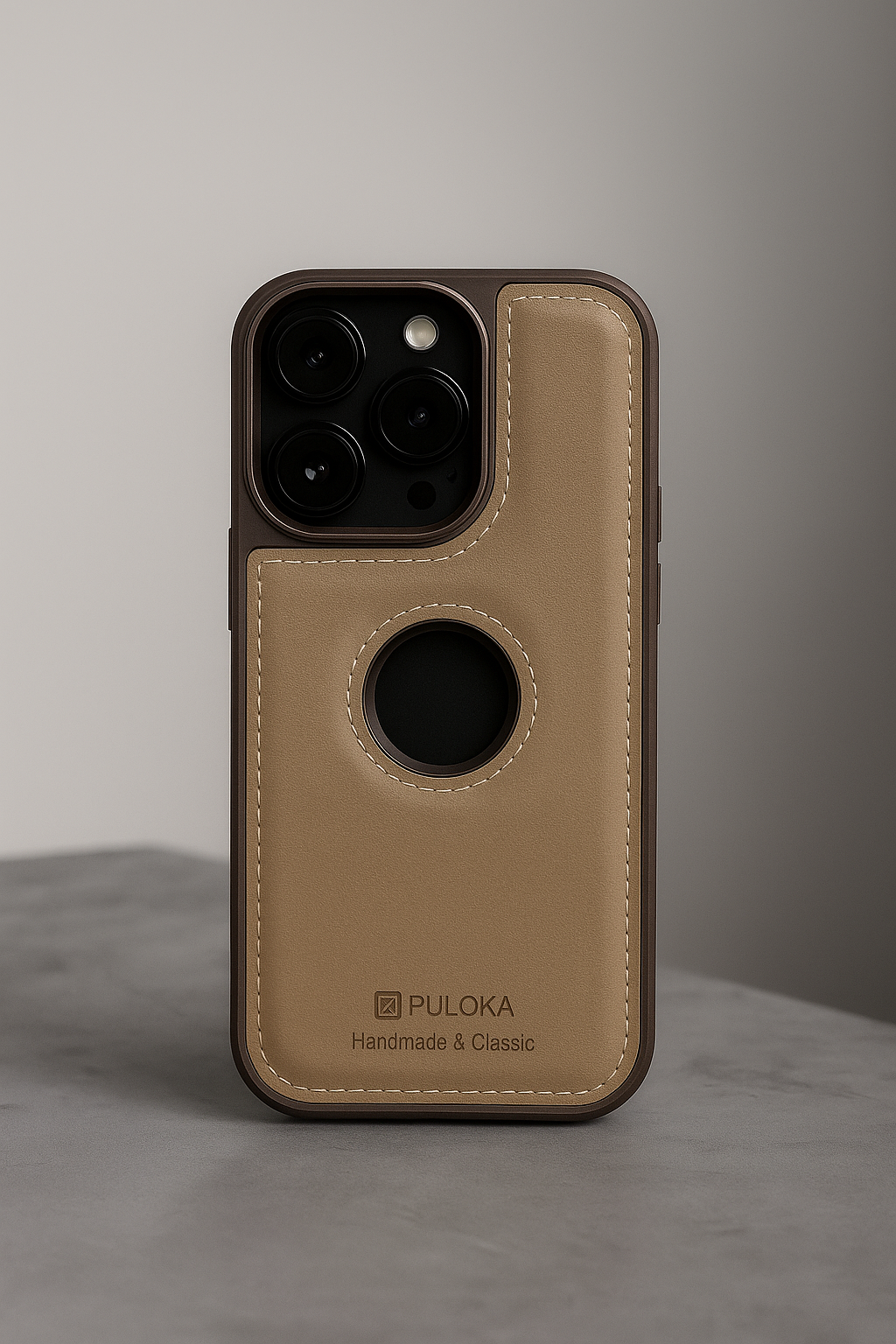 Classic Leather Electroplated iPhone Back Cover