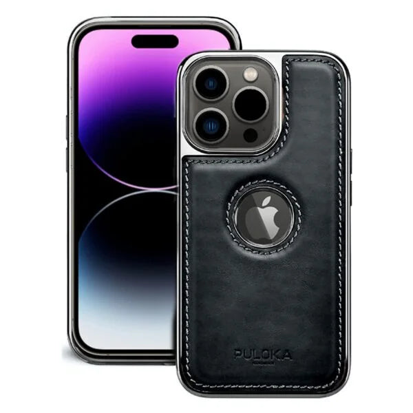 Classic Leather Electroplated iPhone Back Cover
