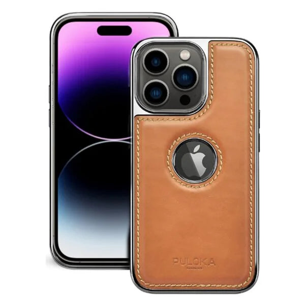 Classic Leather Electroplated iPhone Back Cover