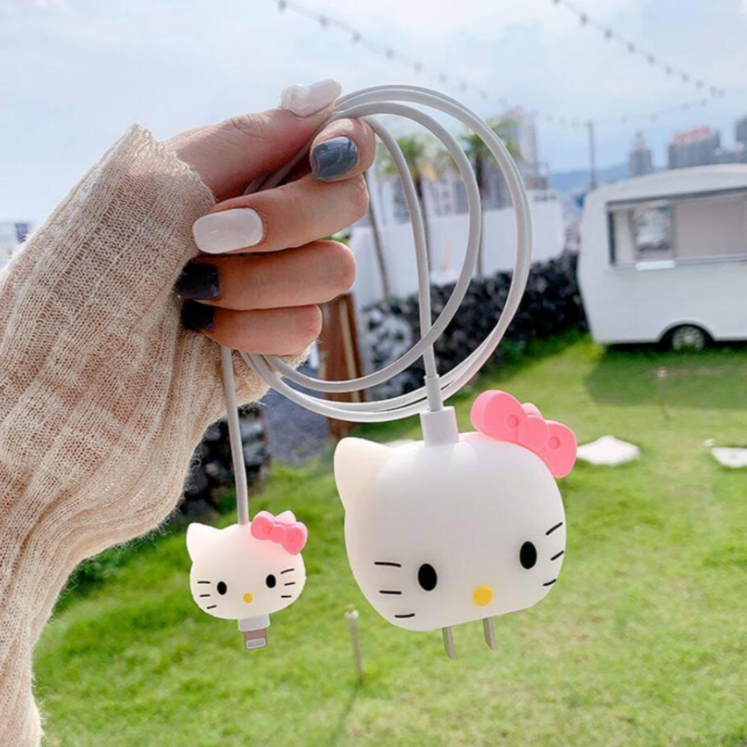 iPhone Hello Kitty Charger Protector Cover & Cable Protector