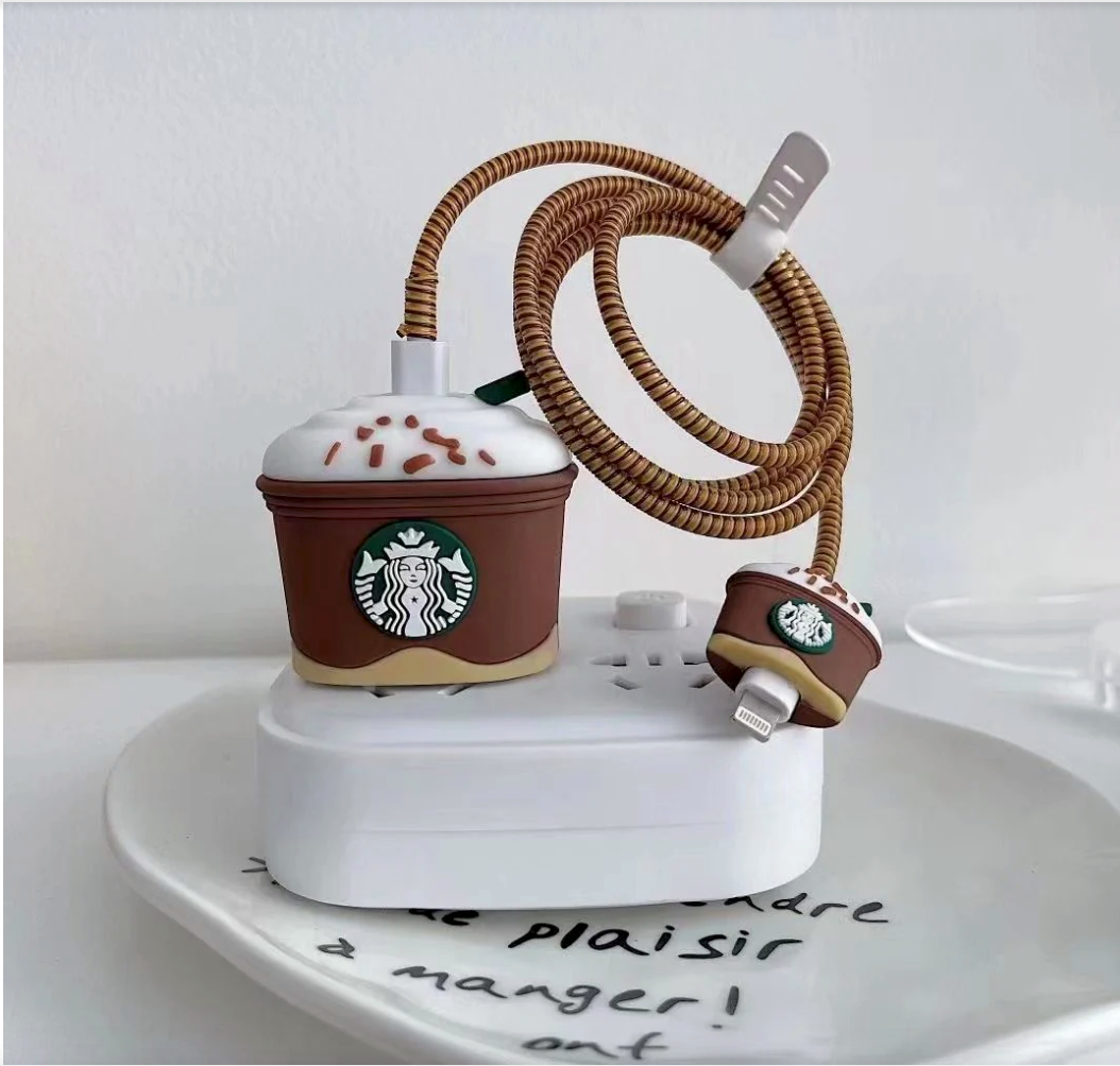 iPhone Starbucks - Inspired Charger Cover & Cable Protector