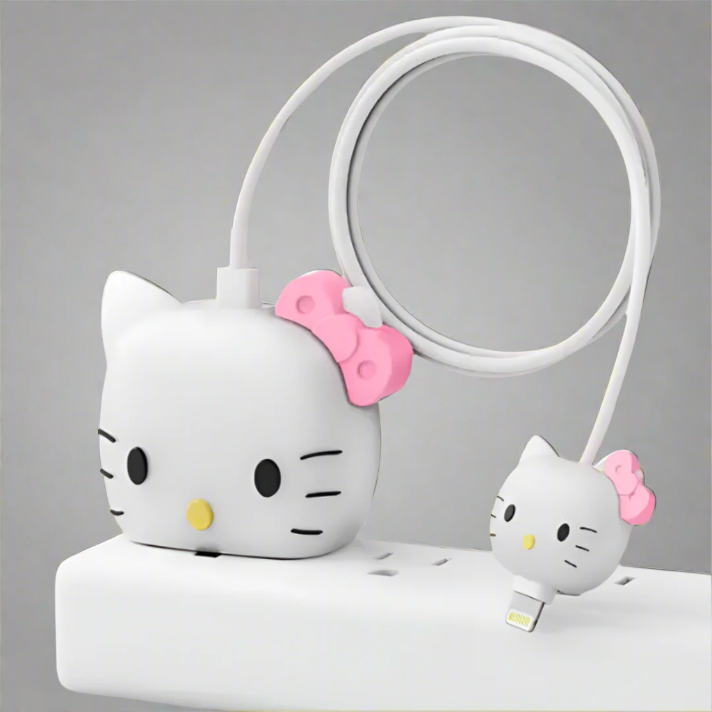 iPhone Hello Kitty Charger Protector Cover & Cable Protector