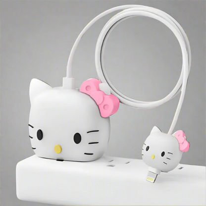iPhone Hello Kitty Charger Protector Cover & Cable Protector